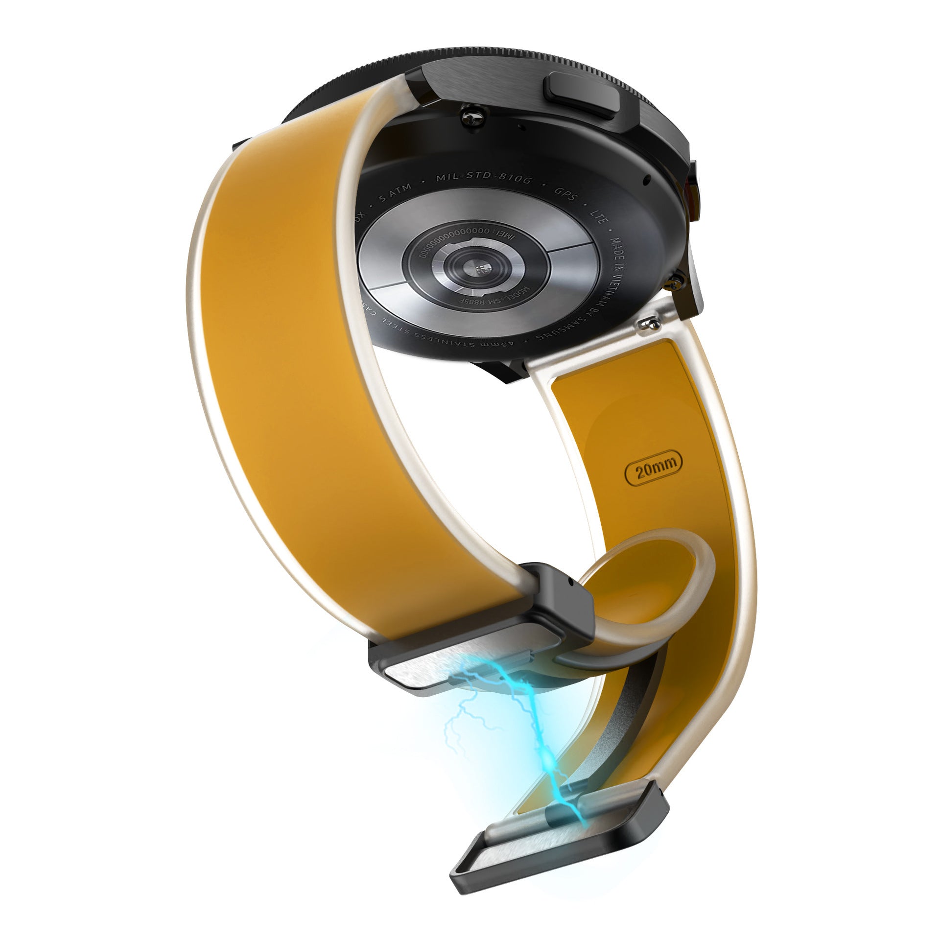 Universal Folding Magnetic Buckle Transparent Silicone Strap