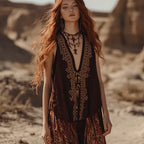 Women's Floral Printed V-neck Vest Top