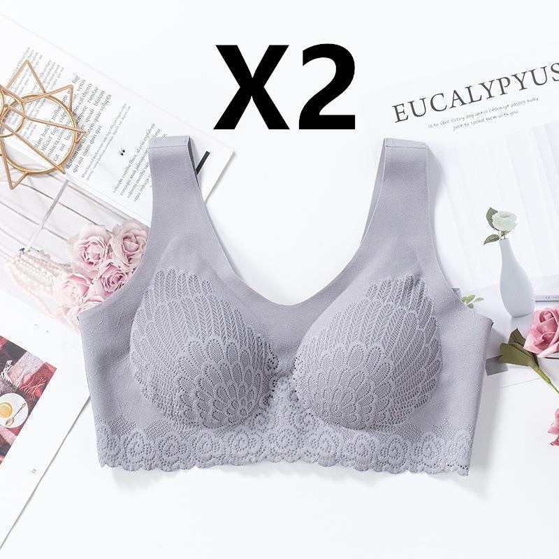 No Steel Ring Bra, Maintenance Latex Lace Bra, Women's Underwear