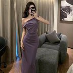 Crossbody Sleeveless Figure-flattering Dress Women