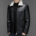 Autumn And Winter New Casual Men's Leather Jacket Men