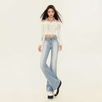 Slimming Elastic Slightly Denim Pants